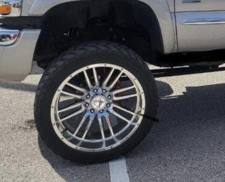 24” WHEELS TIRES 24x12 35x13.50R24 8x165 8x6.5 GM RAM 8 LUG