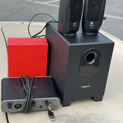 Logitech Z313 Speakers + Avid Fast Track Solo Interface + XLR Cable Bundle