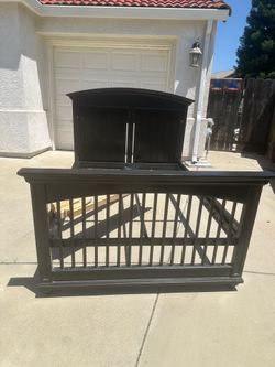 Full size bed frame and slats