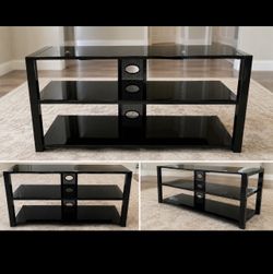 Modern Black Glass TV Stand