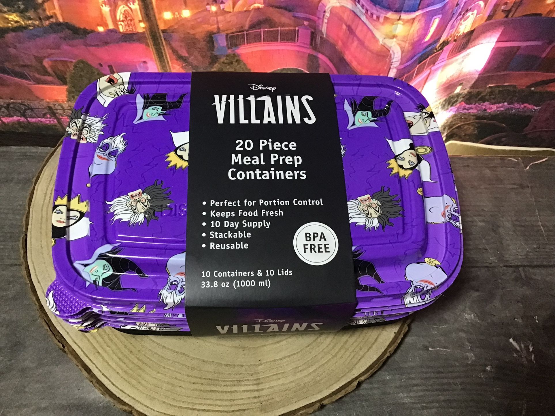 Disney Villains Halloween 20 Piece Meal Prep Containers -NEW