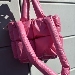 Pink Puffer Purse / Bag 