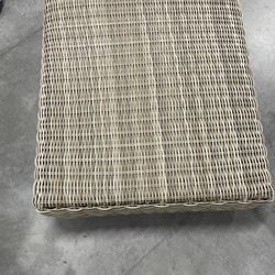 Outdoor Wicker Ottoman