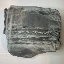 Grey flannel fleece Throw blanket bedding 50x60