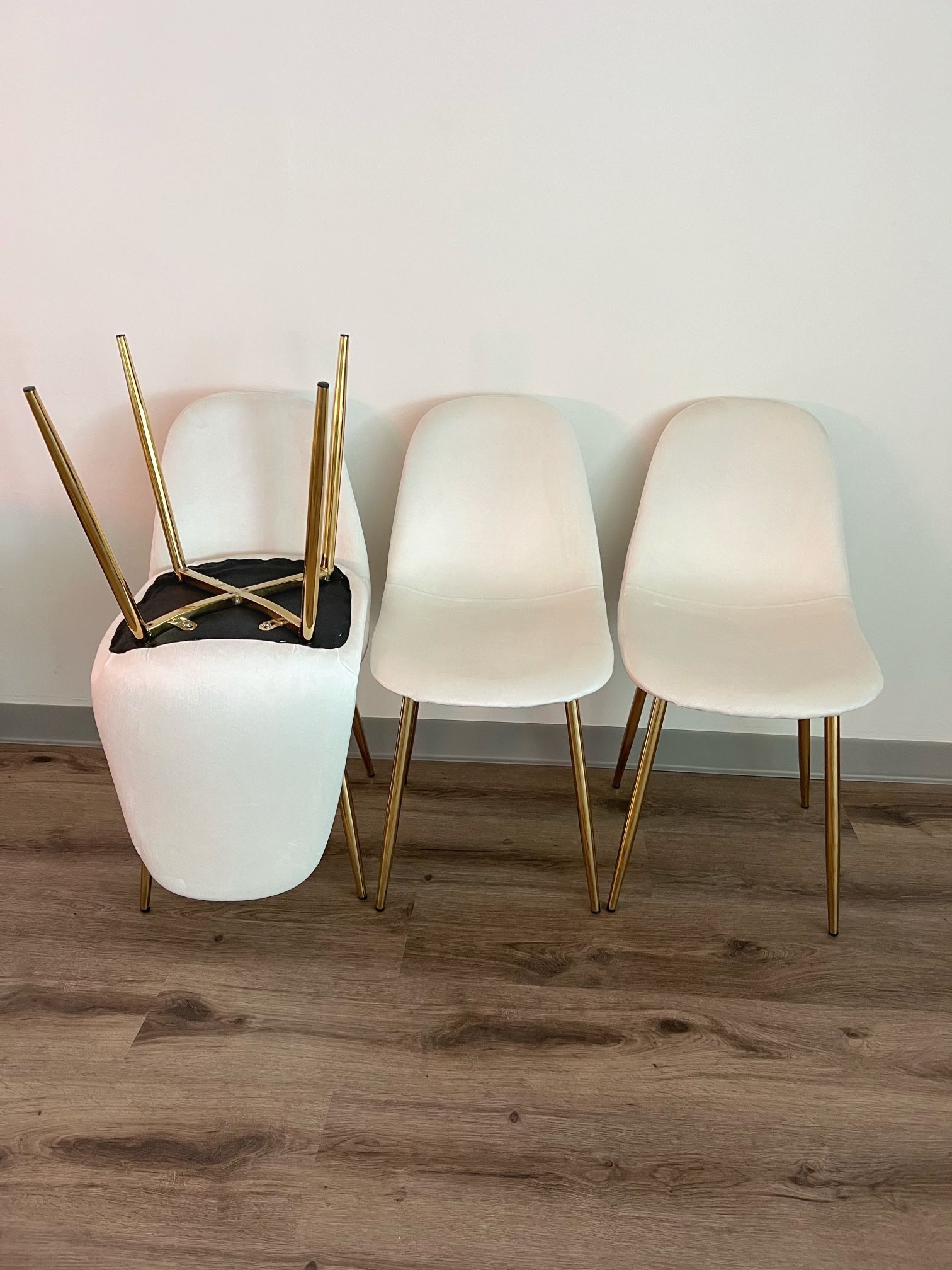 Cream Velvet Dining Chairs Set Of 4