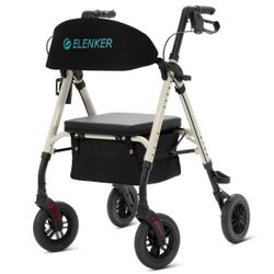 KLD-9218 All Terrain Dual-Brake Rollator Walker 8" Wheels