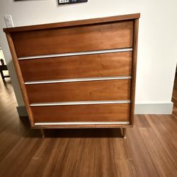 Mid-Century Modern Tall Dresser / Highboy – Solid Wood
