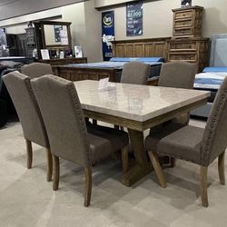 🎉END OF YEAR SALE!!🎉 Brand New Marble Too Dining Set Now Only $1699.00!!