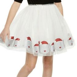 Zunie Girls Santa Cat Black Velour Tulle Holiday Dress  Black/White Dress-Size (6) Velvet Hanger Lot(2)