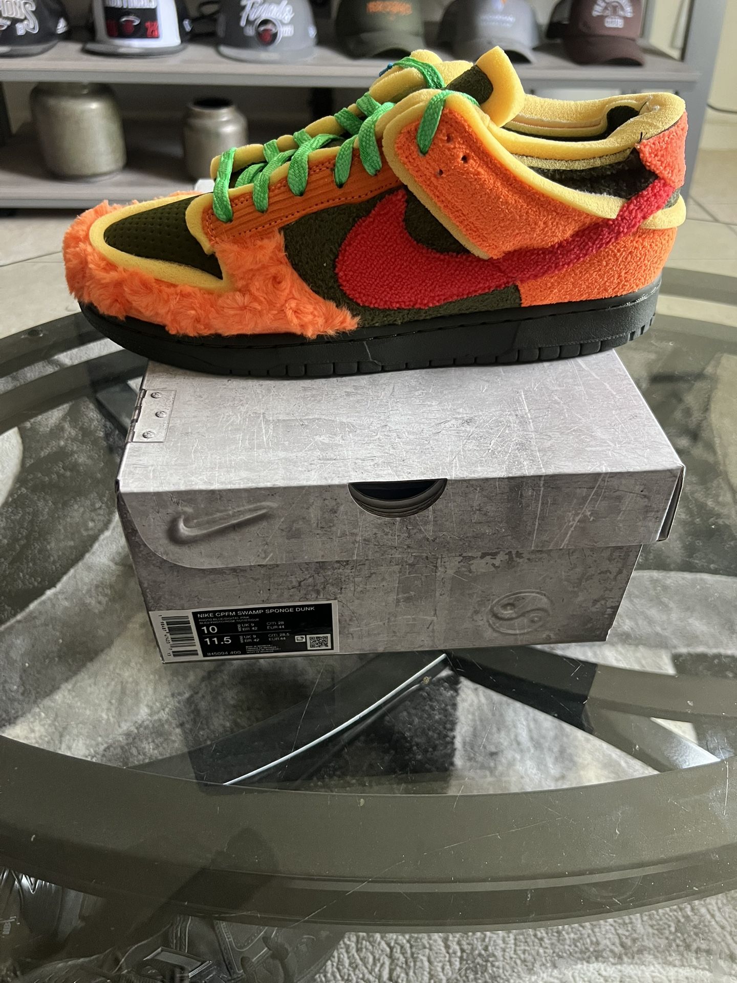 Nike Dunk Low Cactus Planet Flea Market Swamp Sponge Photo Blue Size 10 Ds