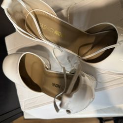 White Platform Heels – Size 11 – Worn Once