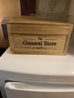 Wood Storage Box With Lid/ Read Description 