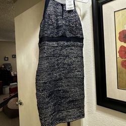 Royal Blue And Silver Dress