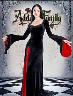 Morticia dress velvet
