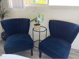 navy blue deco chairs