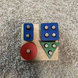 Wooden Beads and Shape Sorting