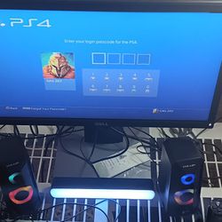 PS4+Controlers+Dell Monitor+Speakers 