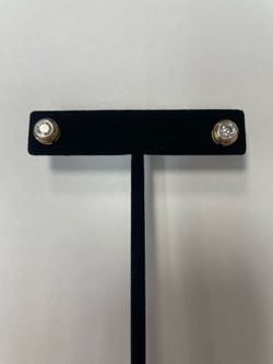 14k Gold Diamond Studs