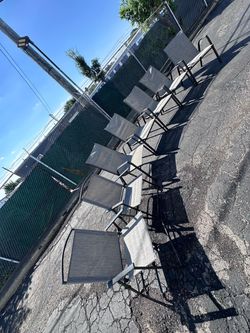 Set of 7 Outdoor Patio Chairs