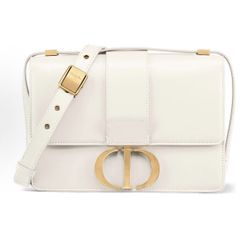 DIOR 30 Montaigne Montaigne Metal Logo Glooss Cow Leather Box Bag Shoulder Bag(166)47