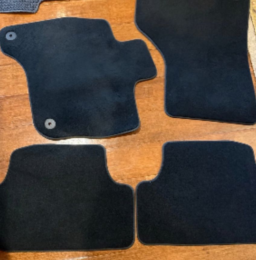 VW eGolf gear - Original OEM floor mats and WeatherTech bumper guard