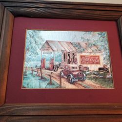 Set Of 2 Foil Coke Art