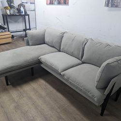 Free Delivery! Grey Mid century Modern Sectional Couch 