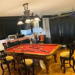 Pool Table With Ping Pong  and  Air Hockey  Top
