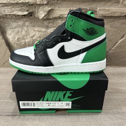 New Jordan 1 Retro High OG Lucky Green Size 4.5 GS/  6 Women