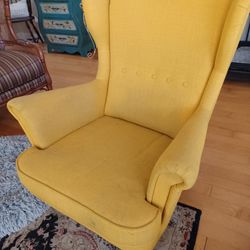 Yellow Wing Back Chair