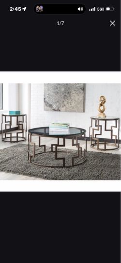 TABLE SET OF 3 LIVING ROOM TABLE SET COFFEE TABLE END TABLES