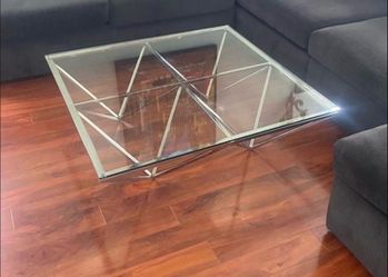Square Stainless Steel Coffee Table