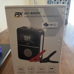 PX AC-5000 Jump Starter With Air Compressor (NEW)