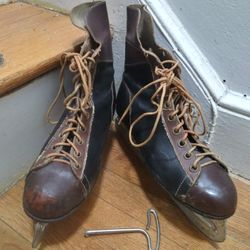Brown And Black Ice Skates Size 7