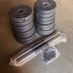 New dumbbell weight set 64lbs total weight
