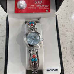 Geneva Silver with Turquoise Women’s Watch.