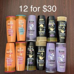 L’Oréal Shampoo & Conditioner 12 For $30