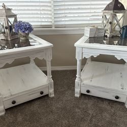 Custom Finished Shabby Chic End Tables / Nightstands 