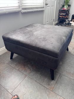 Black ottoman