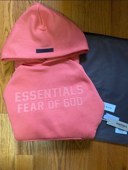 Fear Of God Essentials Hoodie Pink XS New With Tags