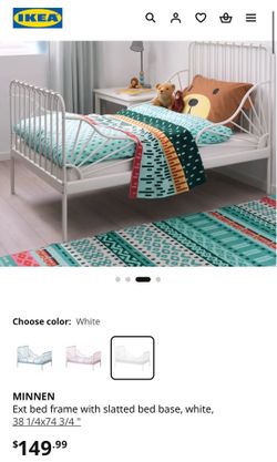 IKEA Minnen bed - white