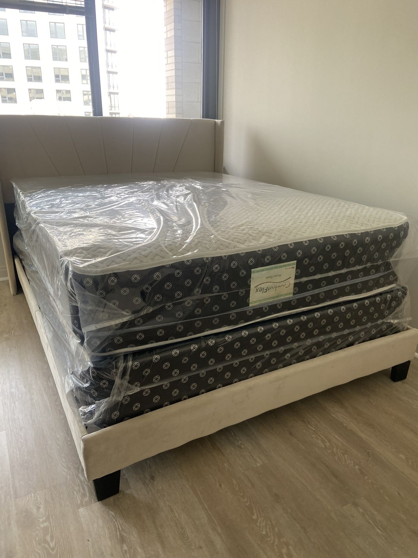 Queen Mattress Come With Bed π Frame And Free Box Spring - Free Delivery π Today To Reasonable Distance
