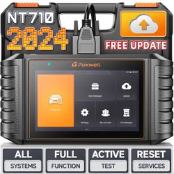 FOXWELL NT710 Diagnostic Tool Fit for Chrysler Jeep Dodge OBD2 Scanner, Bi-Directional Scan Tool, Full System Diagnosis Vehicle Scanner, Full Maintena