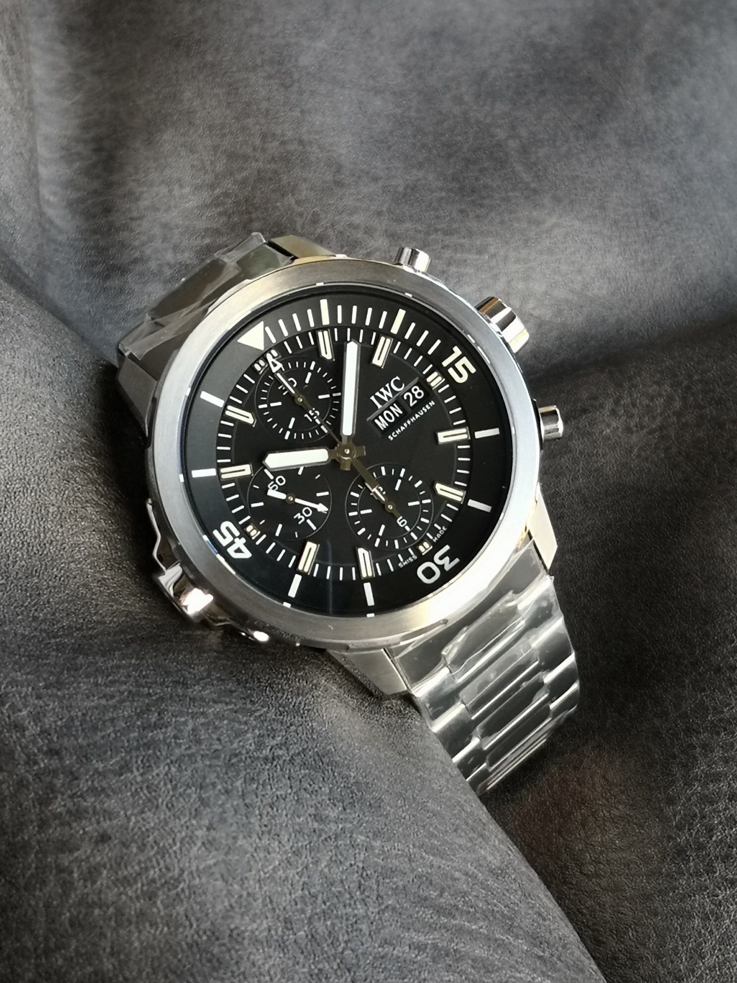 IWC Aquatimer Chronograph Black Dial Watch