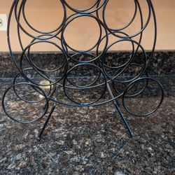 Beautiful Wrought Iron Wine Rack - Black 