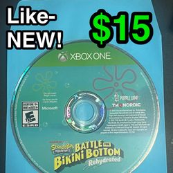 🎮 Like-NEW SpongeBob SquarePants: Battle for Bikini Bottom Rehydrated – Xbox One Game🎮