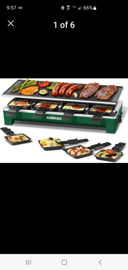 CUSIMAX Raclette Table Grill, 1500W