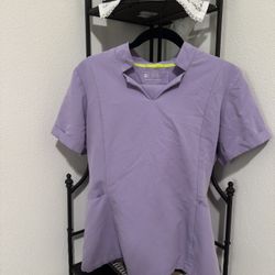 FIGS Technical Scrub Set (Top & Bottoms)– Lavender, Size Small Petite (Gently Used)