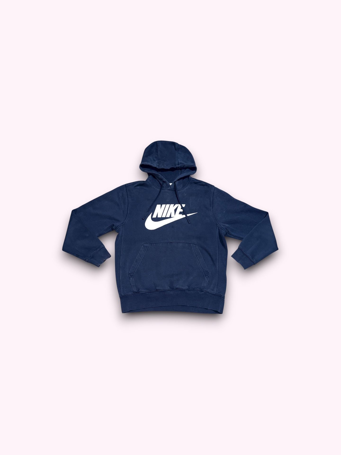 Nike sportswear club fleece pullover hoodie navy blue men’s small