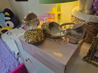 Gold girls shoes size 13